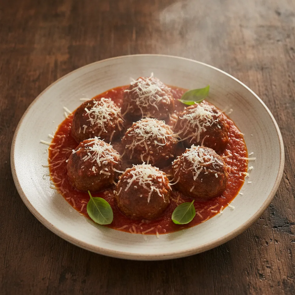 Classic Beef Meatballs in Marinara