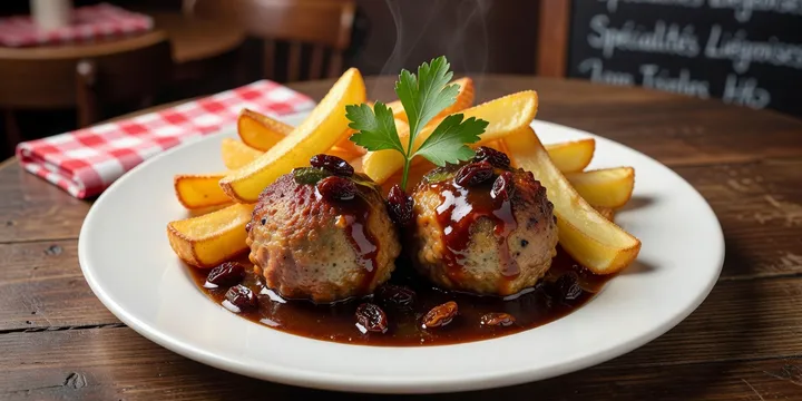 Belgian Meatballs (Boulets a la Liegeoise) with Sweet-Sour Sauce