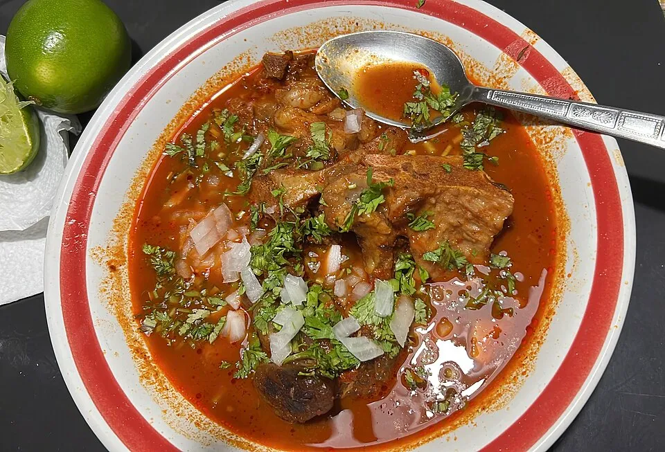 Birria Meatballs (Cheese-Stuffed, Consomme Dipping Sauce)