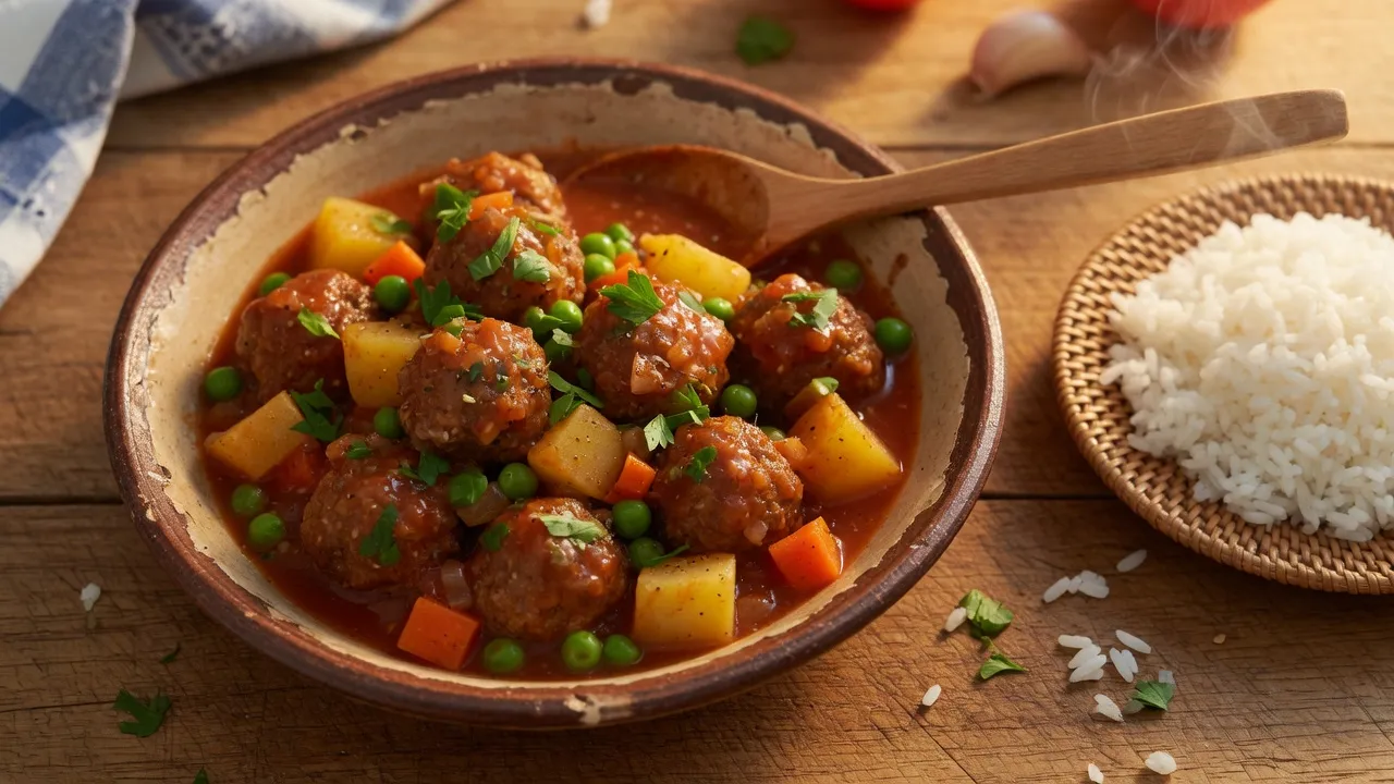 Filipino Picadillo Meatballs (Ground Beef in Tomato Sauce)