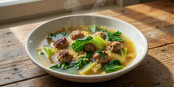 Italian Wedding Soup with Meatballs (Classic Minestra Maritata)
