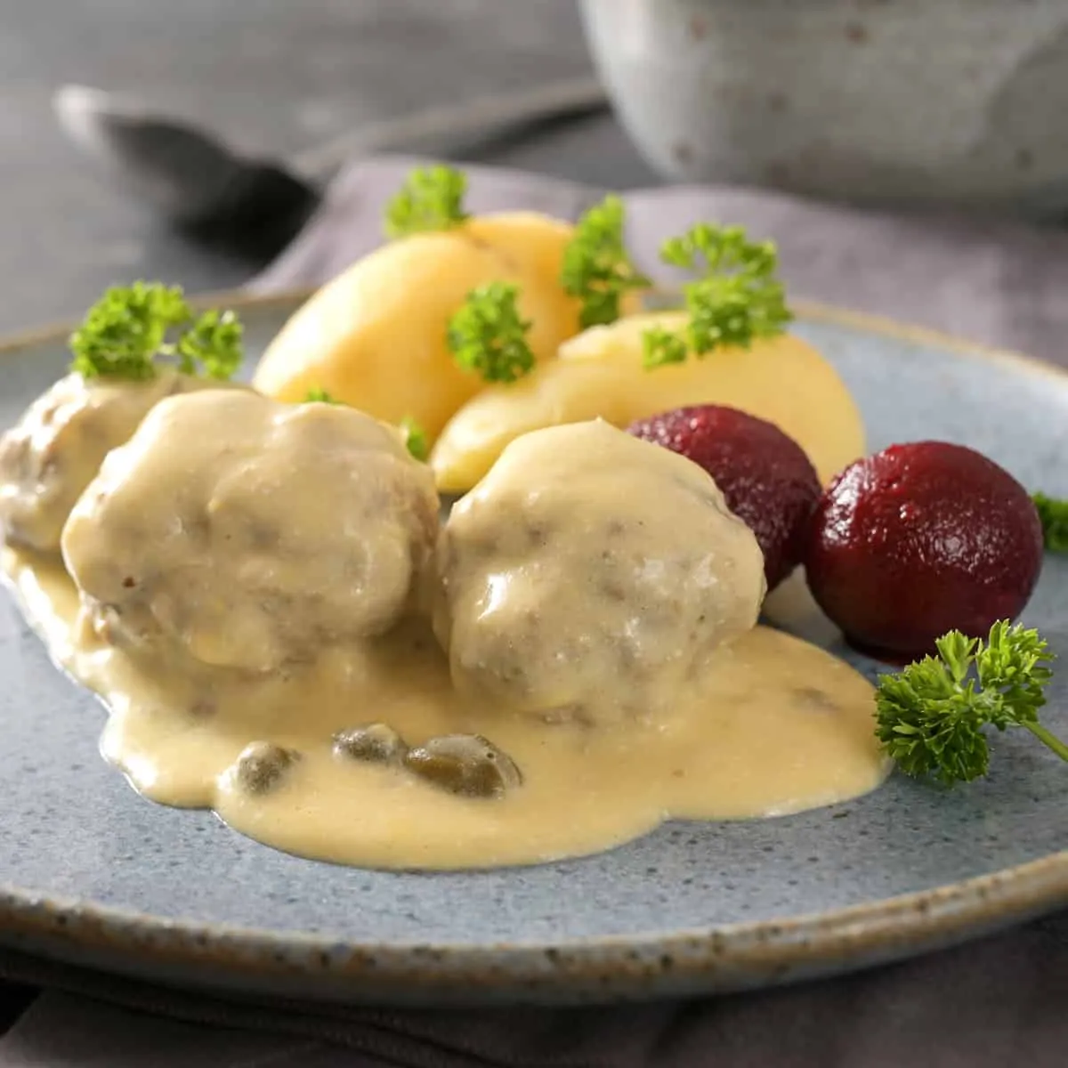 Königsberger Klopse: German Meatballs in Creamy Caper Sauce