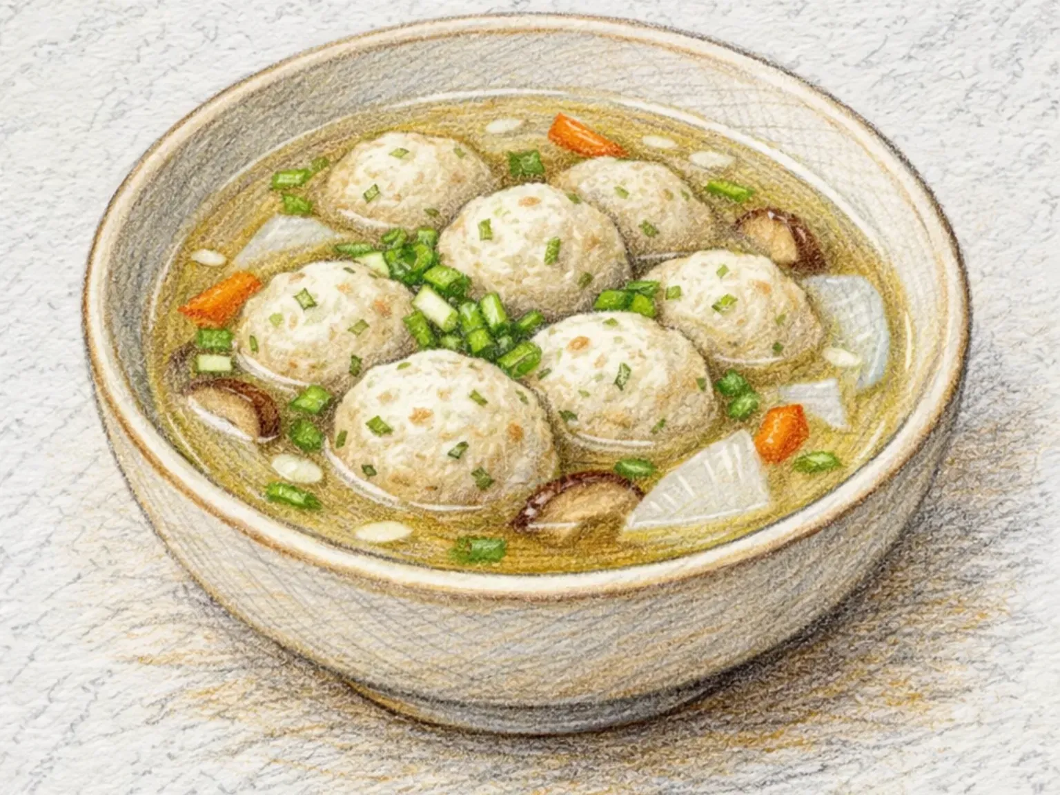 Korean Meatball Soup (Wanjakuk) - Clear Broth Comfort