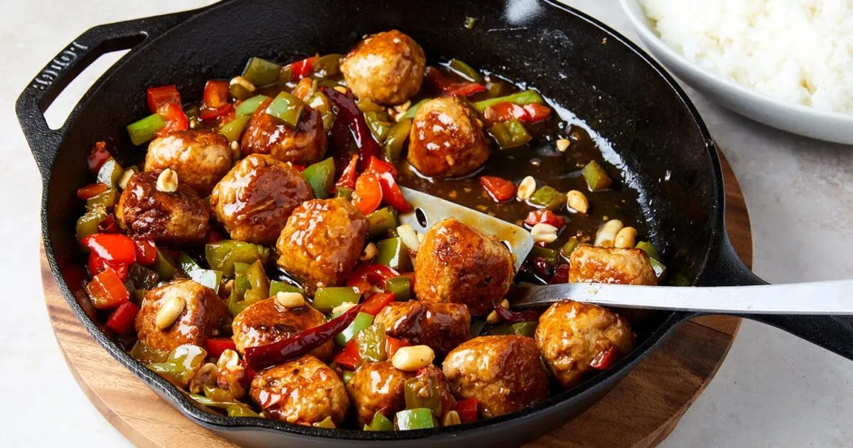 How to Make Kung Pao Meatballs (Sticky Peanut Glaze)