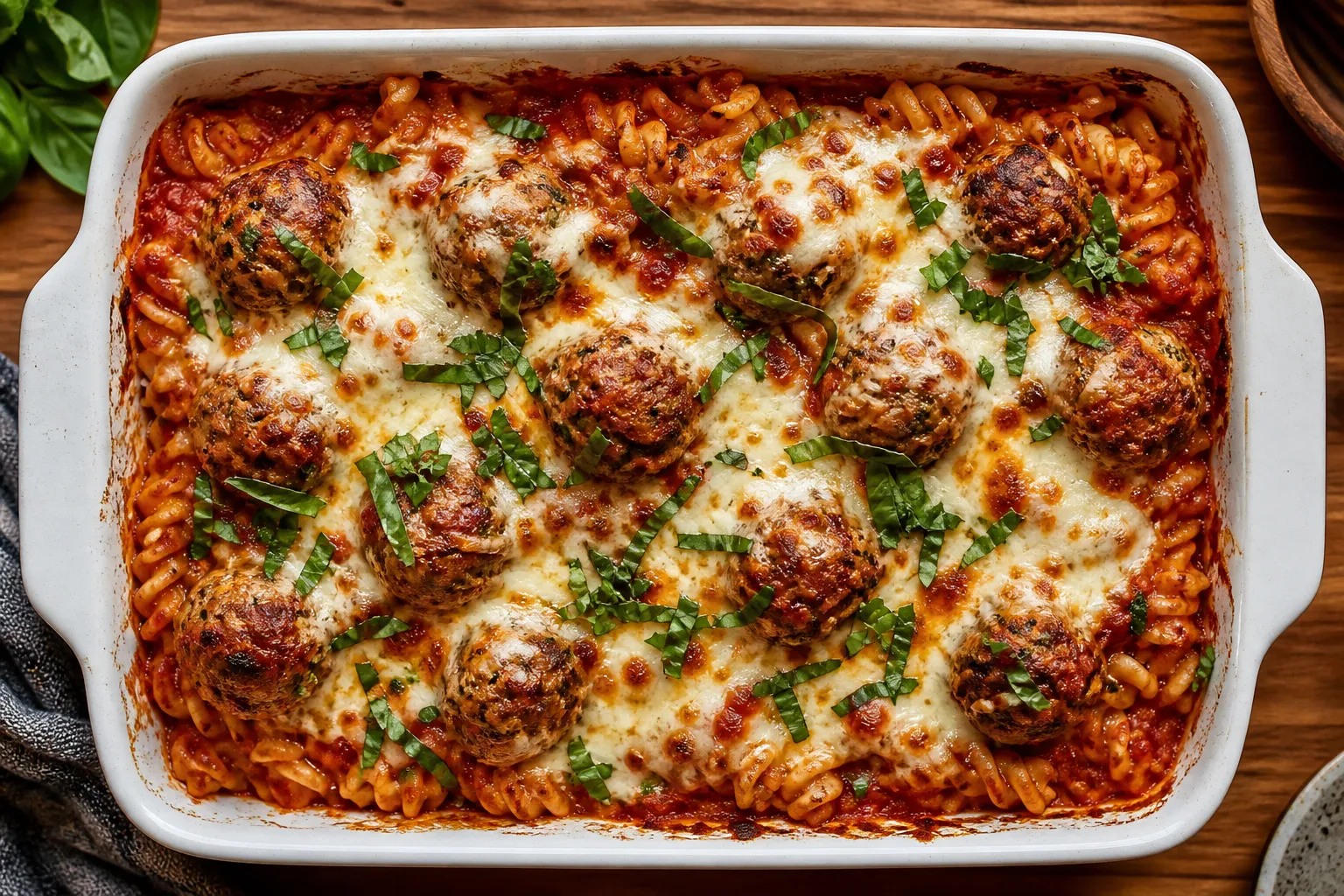 Meatball Casserole (Dump and Bake, No Boiling)
