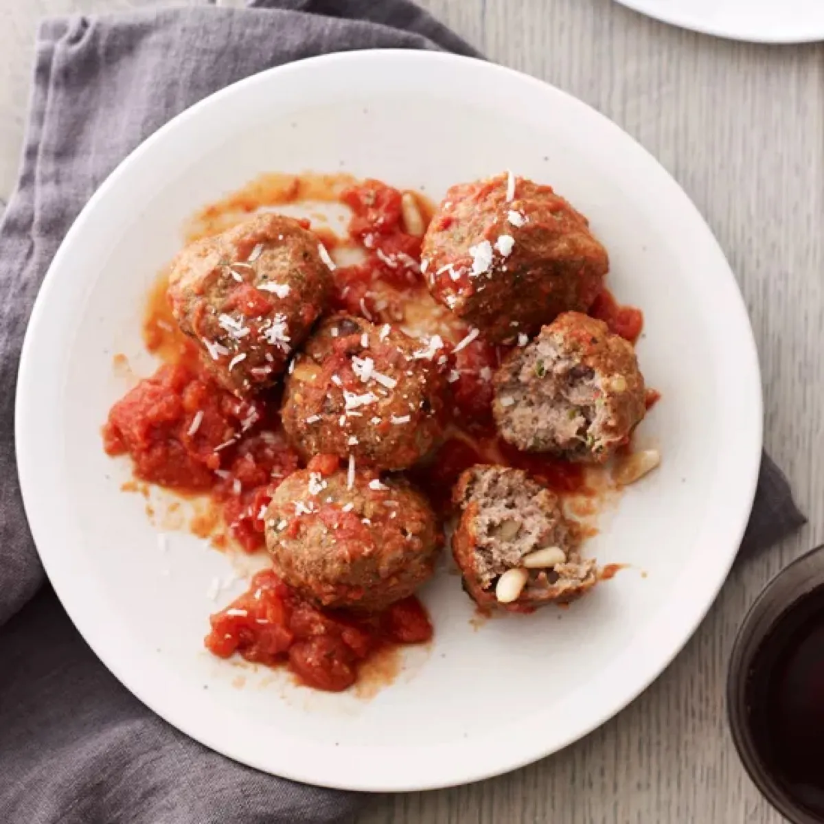 Sicilian Meatballs with Pine Nuts and Currants