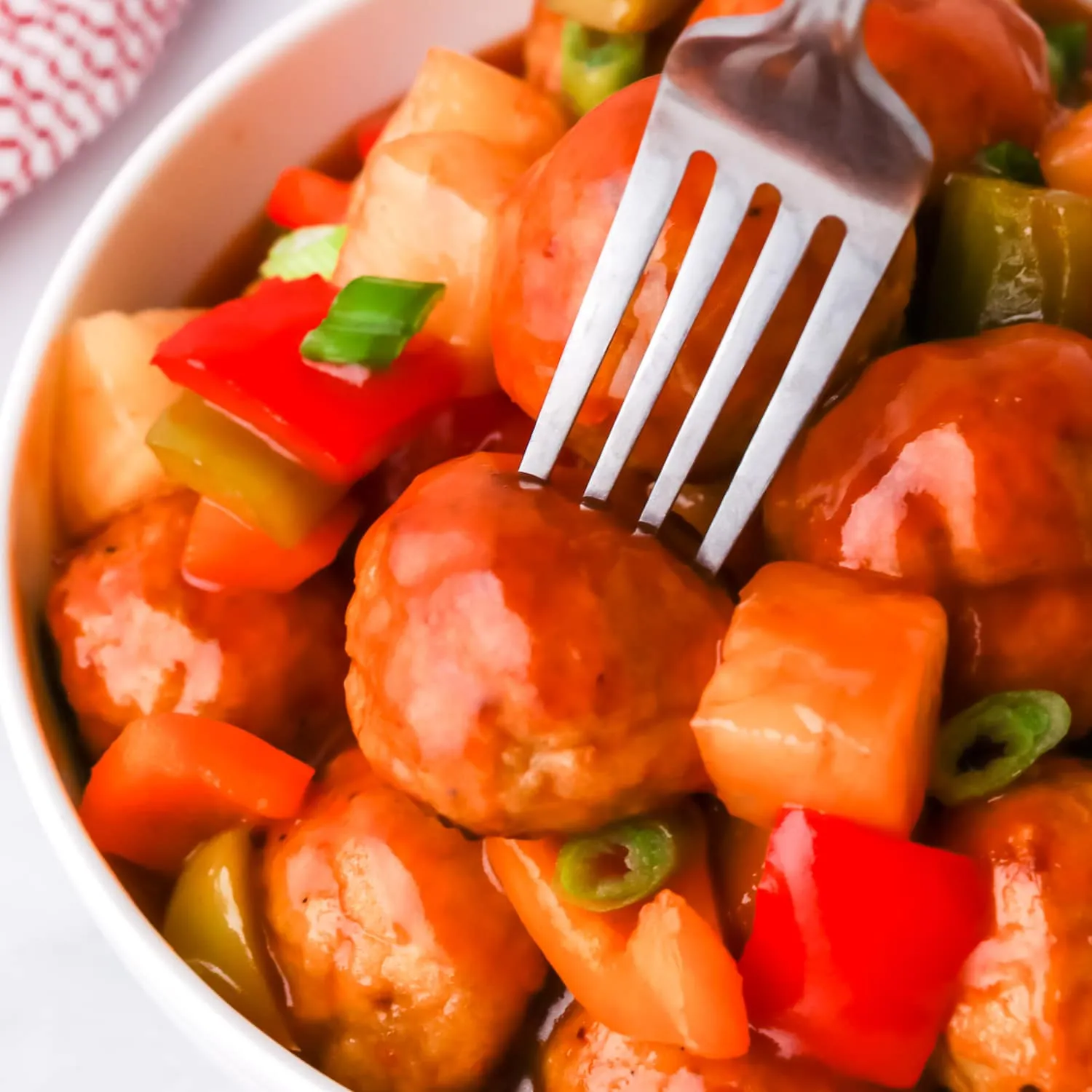 Sweet and Sour Meatballs with Pineapple