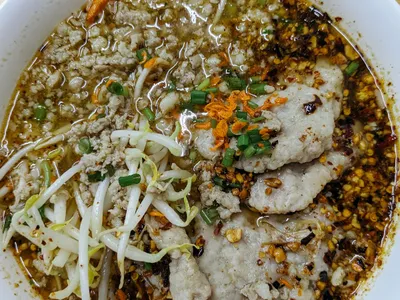 Thai Boat Noodles with Pork Meatballs (Guay Tiew Ruea)